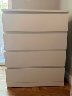 Malm 4 drawer dresser White