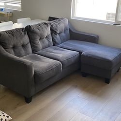 Couch Chaise - Grey - 3 Seat