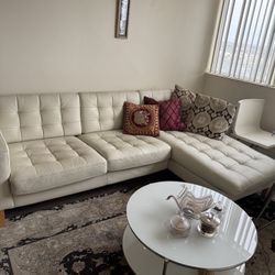 White L Shaped Sofa