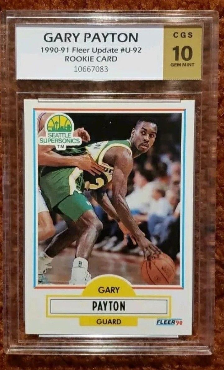 Really Nice CGS 10 Gary Payton 1990 Season Rookie Card 