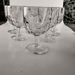 Vintage Thumb Print Wine/ Beer Goblets Set Of 12