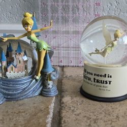 Disney Tinkerbell Snowglobes - Set Of 2