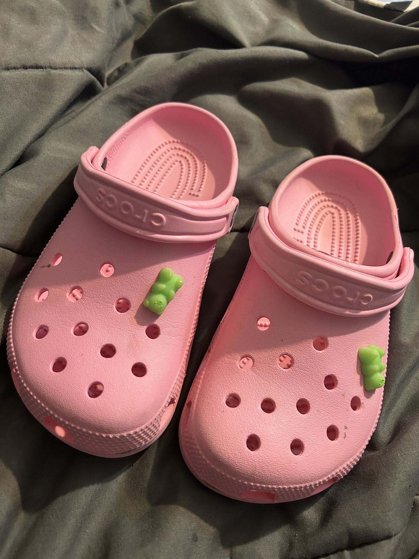 Pink crocs 