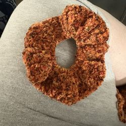Handmade crochet hair scrunchies