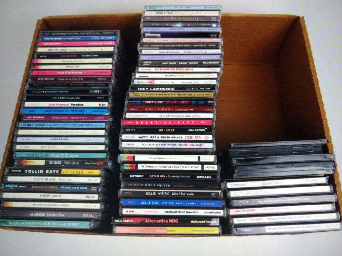 Large lot of CDs - 73 total - Mix of Country * Pop * Rock * Hip Hop