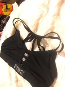 Pink sports bra