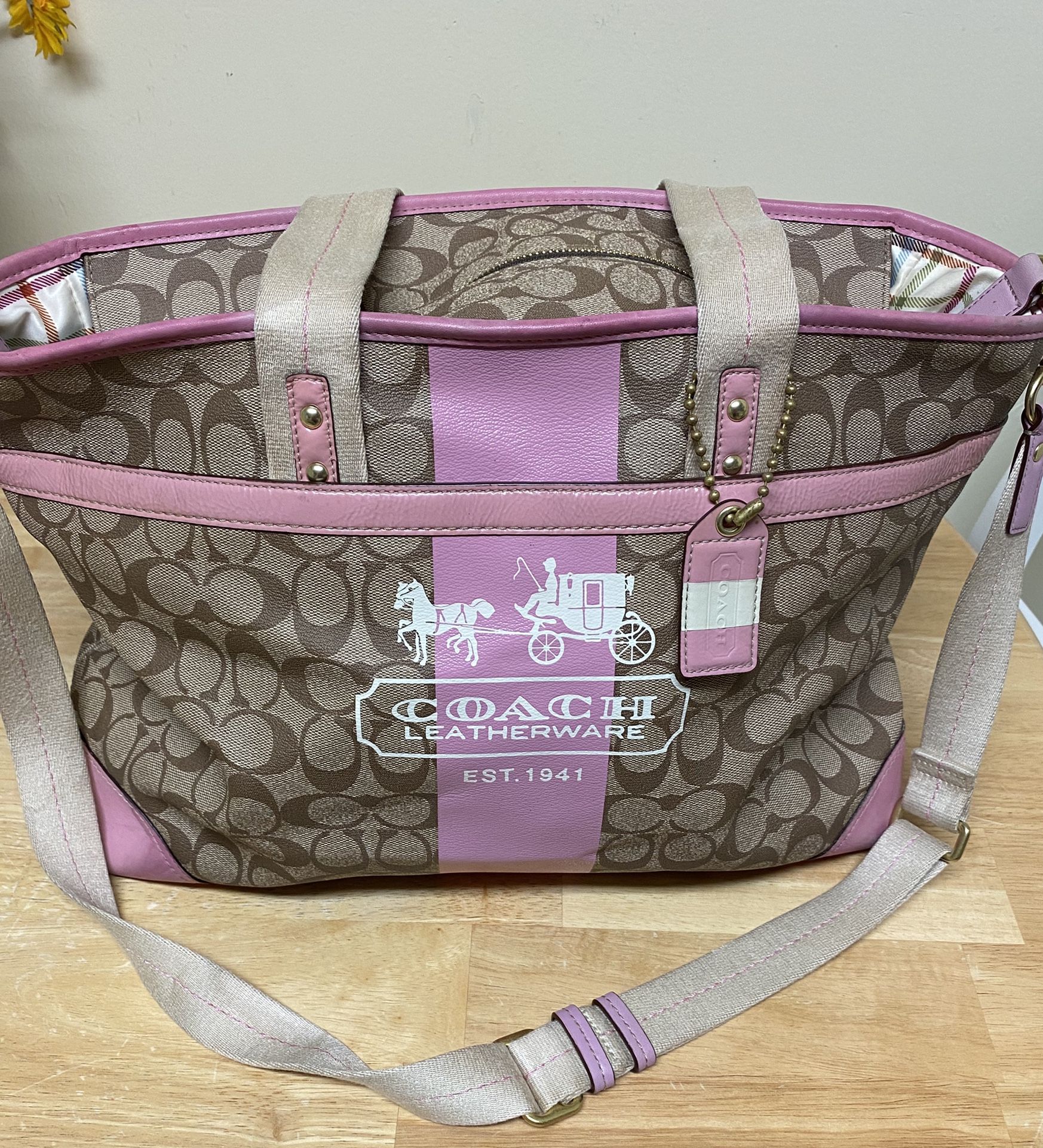 Coach Leather Diaper bag Large// message for price. NOT FREEE