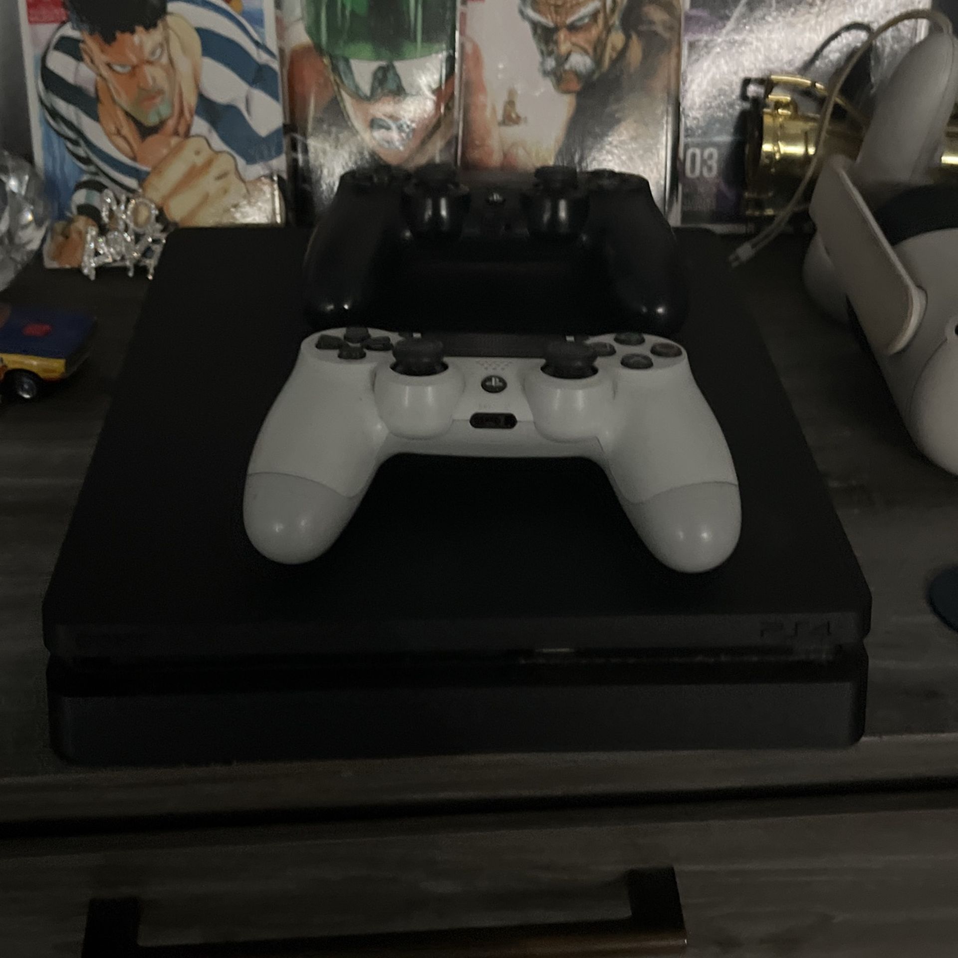 PS4 Console 2 Controllers Etc