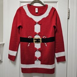 🎄Christmas Holiday Santa Suit Red Knit Sweater Girls Sz 14 *Pick-up In Great Bridge*
