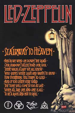 Led Zeppelin Stairway To Heaven Rock N Roll Music Wall Poster 24"x36"