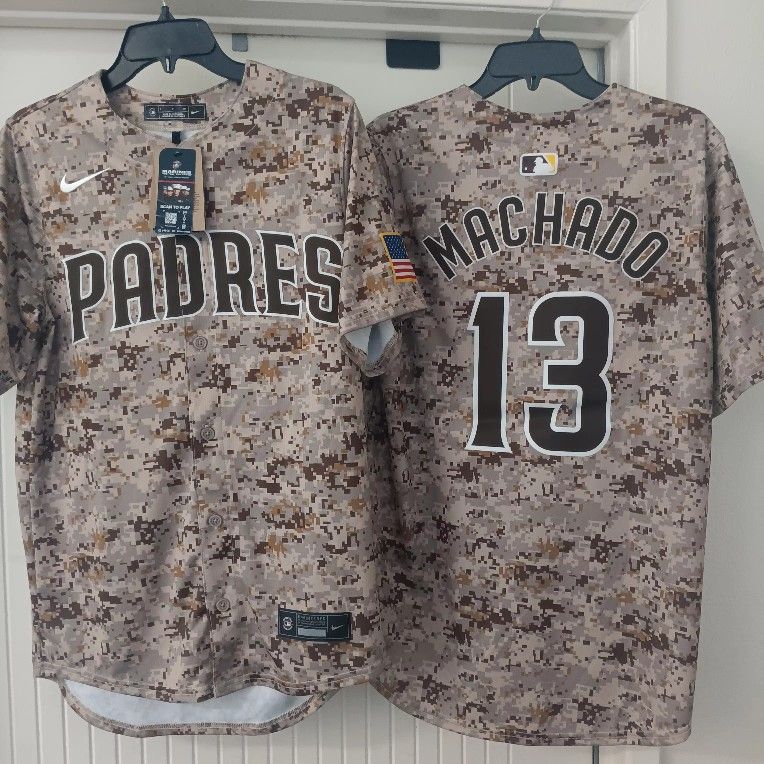 San Diego Padres Manny Machado #13 Men's Nike Camo USMC Alternate Jersey