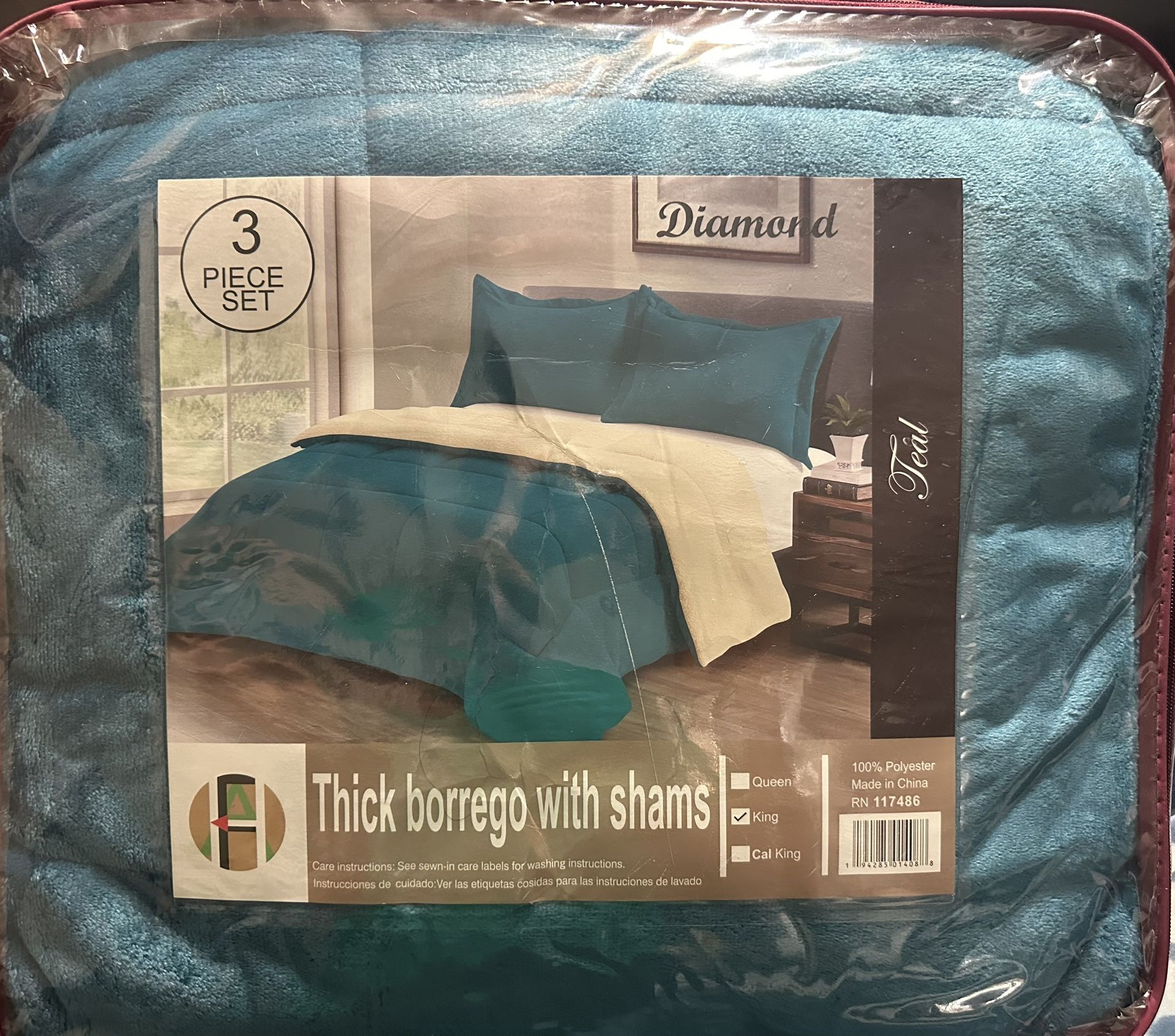 Cobijas Warm Sherpa Blanket King 3pcs