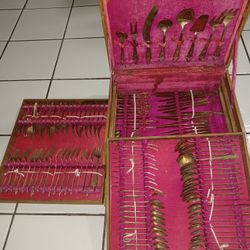 ANTIQUE BRASS CUTLERY COMPLETE SET OF 145 PCS 