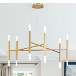 New large chandelier modern gold 12 light fixture lamp