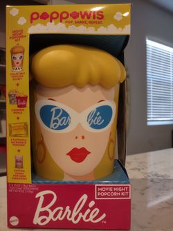 NIB Barbie pop corn movie night kit