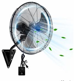 New 20” wall mount fan with 3 speeds and adjustable tilt