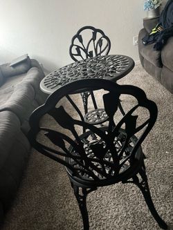 Ornamental Iron table & chairs