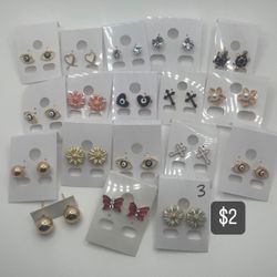 Gold Plated Esrrings $2 Each 