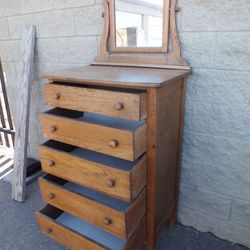 Antique Dresser with Mirror on Top