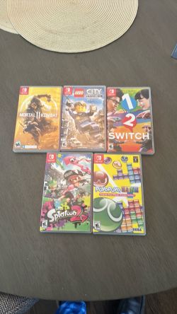 Switch video games, a lot of five games, including Mortal Kombat II