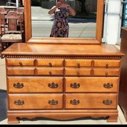 Classic Solid Maple Double Dresser / Credenza / TV Stand