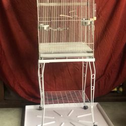 Large Bird Cage With Stand And Floor Tray