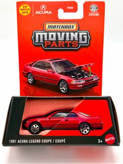 Matchbox 1:64 Scale Diecast Model - 1991 ACURA LEGEND COUPE / COUPÉ (Moving Parts)