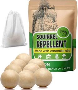 new Squirrel Repellent Outdoor, Chipmunk Repellent for Garden, Squirrels Deterrent, Keep Squirrels Away from Yard, Attic & Bird Feeders, Lasting for 3