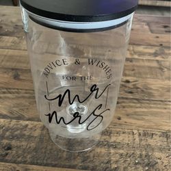 Glass Jar / Wedding / Shower / Mr & Mrs 
