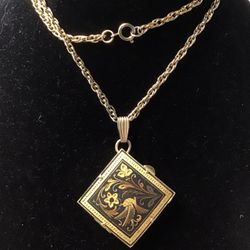 Damascene Locket Necklace 