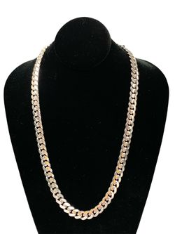 22" 9mm Silver cuban chain #33629