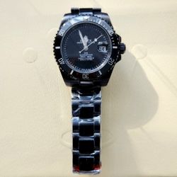 Brand New Men's 41mm Blacked Out Automatic Movement Watch 