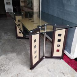 Glass Leather Kitchen Table And Chairs 