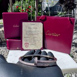 Cartier Rose Gold Bracelet Juste Un Cloud Pave