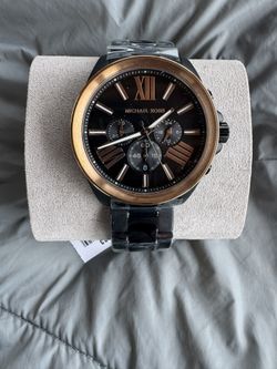 Michael Kors Wren Chronograph Dial Black/Rose Gold