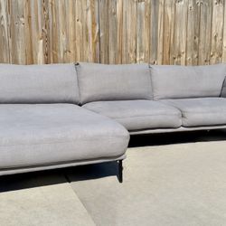 $250 City Furniture Gray Sectional Couch w/ Chaise – Clean – Delivery Today 🚚