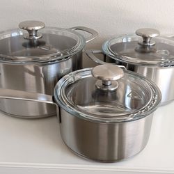 IKEA Hemkomst Set Of 3 Pots With Glass Lids