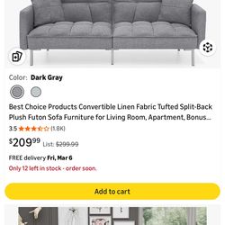 Linen  Sofa Bed for Compact Living Space,