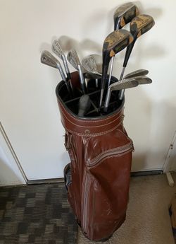 Vintage Wilson and Spalding Golf Club Set with Bag
