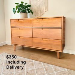 Walker Edison Wooden 6 Drawer Dresser – $350 Delivered
