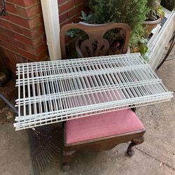 White wire shelving All for $35