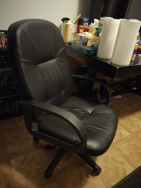 1 Large Office Adjustable Chair And Two Smaller Office Chairs