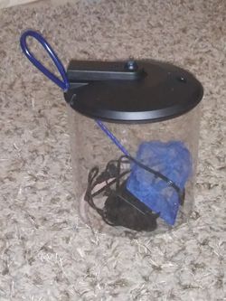 Small fish tank with multi-color led light