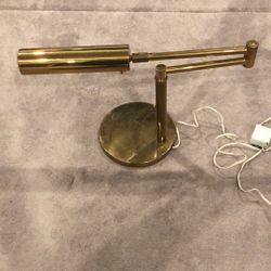 Mid-Century Brass Swing Table or Desk Lamp by Koch & Lowy