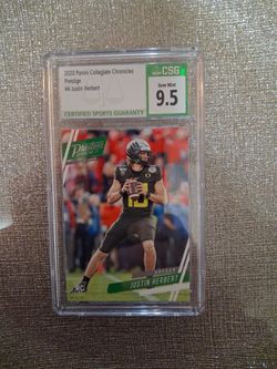 2020 Chronicles DP Prestige #4 Justin Herbert Rookie RC 9.5 GEM MINT Chargers SP