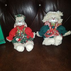 Two Christmas Dolls Decor
