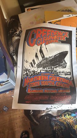 Creedence Clearwater Revival Concert Poster Titanic Sinking Scene