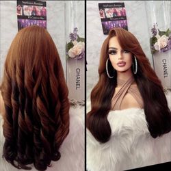 Human Hair Blended Lace Front Wig 