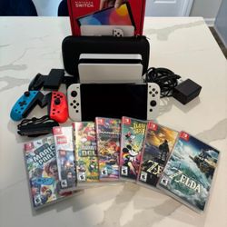 🎮♦️Perfectly Working OLED Model HEG-001 Handheld Console - 64GB - White 🎮♦️