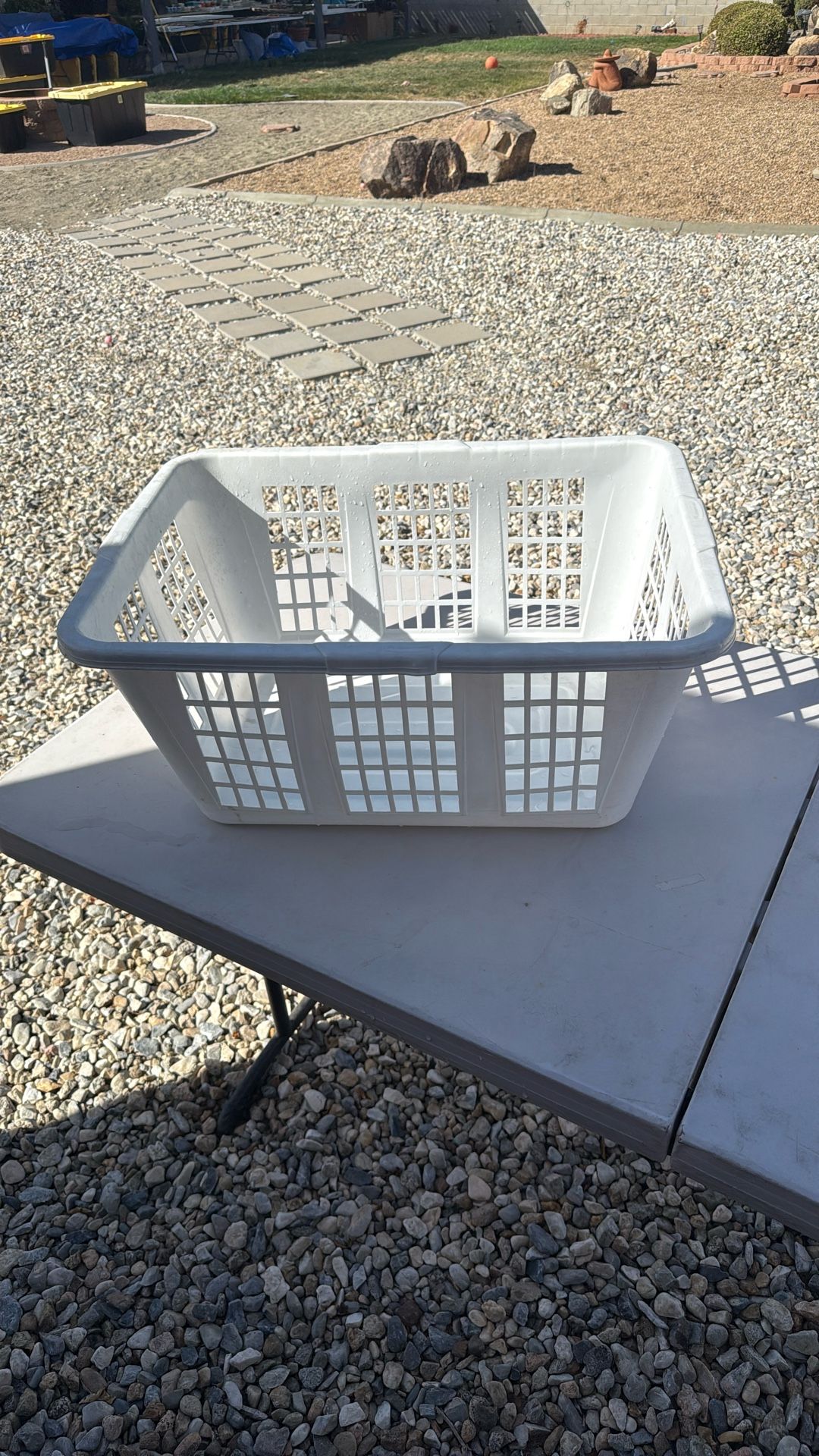 White Laundry Basket